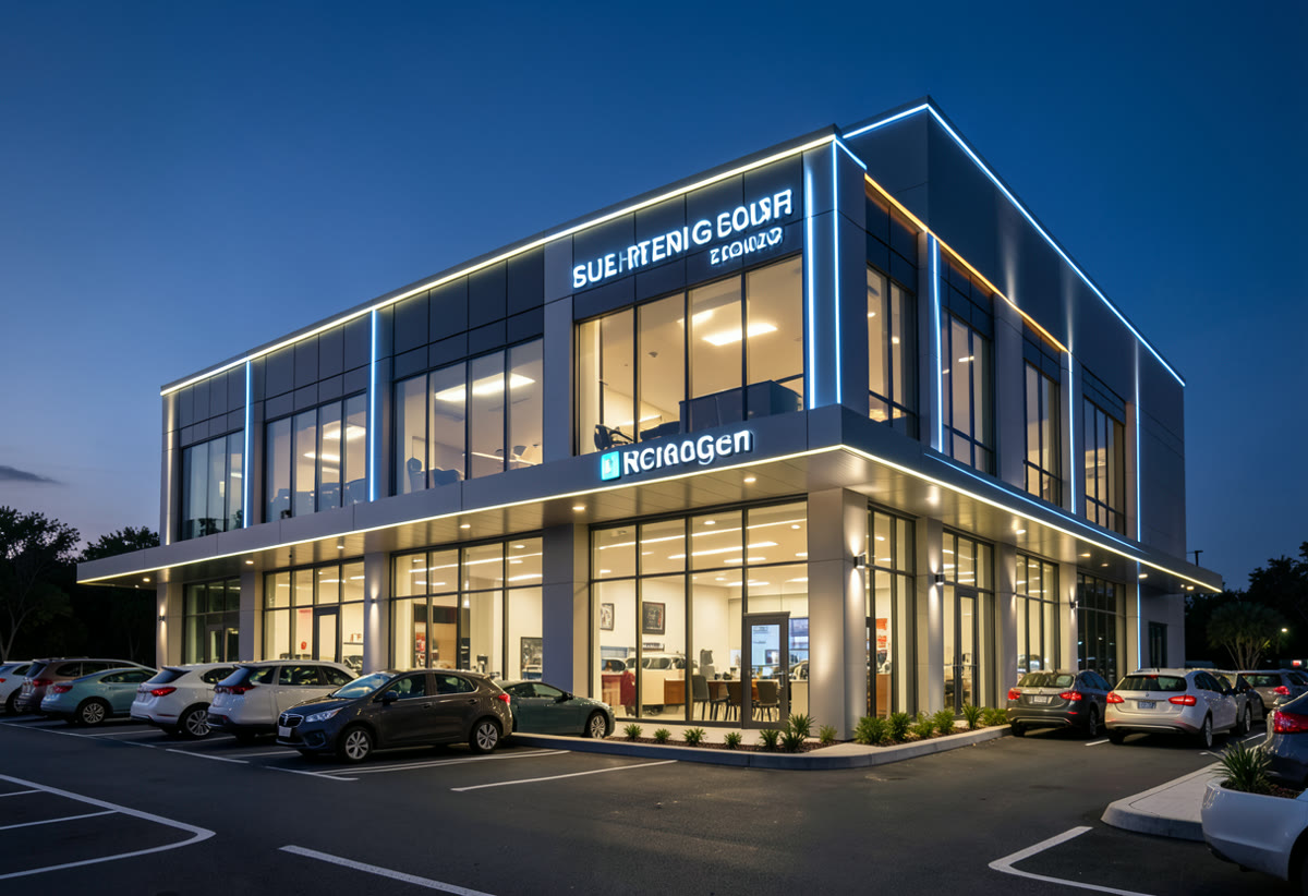 Commercial LED Outdoor Lighting in Perth by Spark Tech Electrical